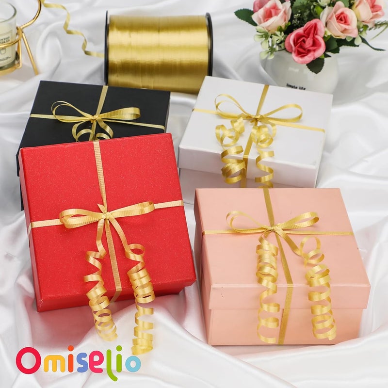 OMISELIO Gold Ribbon - 500 Yard Crimped Curly Gold Ribbon for Gift Wrapping, Balloons, Parties - Image 2